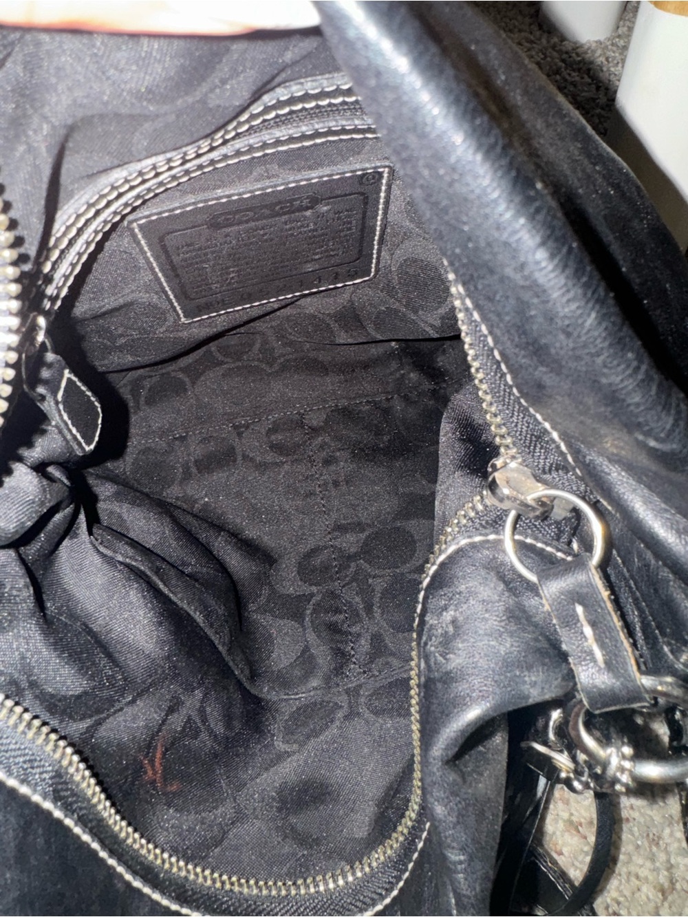 Coach Black Leather Crossbody with Grommet Strap and Tassel - Picture 3 of 6